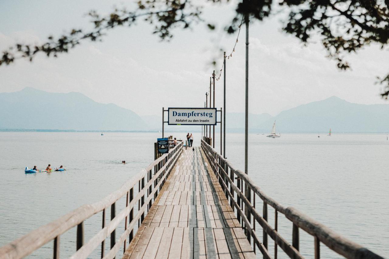 Chiemsee Ferienwohnung Gartenblick プリーン・アム・キームゼー エクステリア 写真